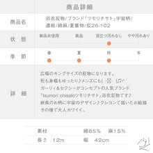 画像をギャラリービューアに読み込む, 浴衣反物 訳あり ブランド『ツモリチサト』宇宙柄 濃紺 綿麻 夏着物 反巾42cm お仕立可［きものふりく］反26-102【古反】
