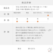 画像をギャラリービューアに読み込む, 竺仙鑑製 訳あり 浴衣反物 注染 子持ち縞 コーマ地 白紺 木綿 夏着物 反巾35.5cm お仕立可［きものふりく］反26-107【古反】
