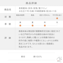 画像をギャラリービューアに読み込む, 浴衣反物 訳あり長板藍染 菊づくし 白紺 木綿 夏着物 反巾35.5cm お仕立可［きものふりく］反26-118【古反】
