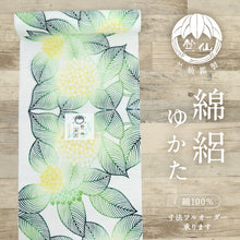 画像をギャラリービューアに読み込む, 新品 竺仙『綿絽』白地 あじさいの花模様 白 木綿 夏着物 長さ12ｍ 反巾38cm お仕立可［きものふりく］反26-219
