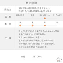画像をギャラリービューアに読み込む, 浴衣反物 訳あり 源氏物語 歌舞伎ゆかた 生成り色 木綿 夏着物 反巾38.5cm お仕立可［きものふりく］反26-226【古反】
