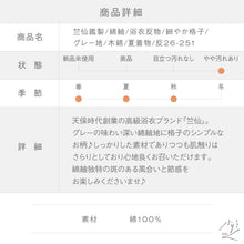 画像をギャラリービューアに読み込む, 竺仙鑑製 訳あり 浴衣反物 綿紬 細やか格子 グレー地 木綿 夏着物 長さ12m 反巾38cm お仕立可［きものふりく］反26-251【古反】
