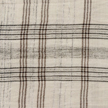 画像をギャラリービューアに読み込む, 【新品】 綿麻 反物 キングサイズ『風凜館』格子柄 極淡いグレー 麻55％ 綿45％ 長さ12m以上 反巾39.5cm 日本製 夏着物 きもの 和装 反S3-11
