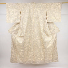 画像をギャラリービューアに読み込む, 【中古】長尺『大島紬』本場奄美 南国の花模様絣織り 白地 カジュアル 白黄緑青紫 身丈163.5cm 裄丈67.5cm 袷正絹着物 TY11-7
