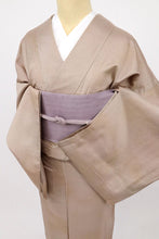 画像をギャラリービューアに読み込む, 【中古】単衣 天目染 紬 伝統工芸士『山本富男』濃淡色 カジュアル 作家落款有 身丈161cm 裄丈64.5cm 正絹着物 TY7-2
