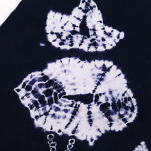 画像をギャラリービューアに読み込む, 【新品】しぼり 浴衣 長尺 あさがおの花模様 カジュアル 濃紺 身丈165.5cm 裄丈70.5cm 木綿着物 UA8-14
