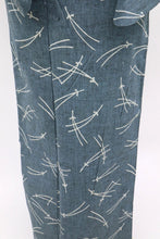 画像をギャラリービューアに読み込む, 【中古】浴衣 綿紬 シンプルこぼれ松葉 灰青 カジュアル 木綿 身丈161.5cm 裄丈67cm 夏着物 UH8-13
