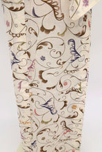 画像をギャラリービューアに読み込む, 【中古】長尺 綿紅梅浴衣 榎本謹製 彩りの花唐草 クリーム色 身丈163cm 裄丈69cm 木綿着物 UY9-1
