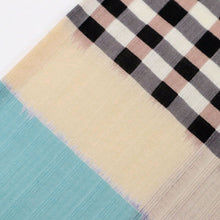 画像をギャラリービューアに読み込む, 【中古】長尺 ブランド浴衣『ツモリチサト』格子横段かすれ 多色 身丈166.5cm 裄丈70.5cm 木綿着物 UY9-3

