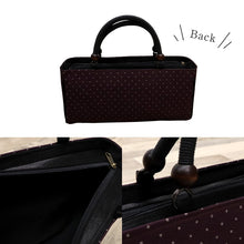 画像をギャラリービューアに読み込む, 【新古品】草履バッグセット 赤紫地×ピンドット 水玉模様 23cm～25cm カジュアル 普段着物 和装小物
