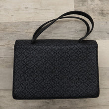 画像をギャラリービューアに読み込む, 【中古】印傳屋 和装バッグ 黒鹿革×黒漆 花雲菱風 冠婚葬祭 着物に合わせ z4-39
